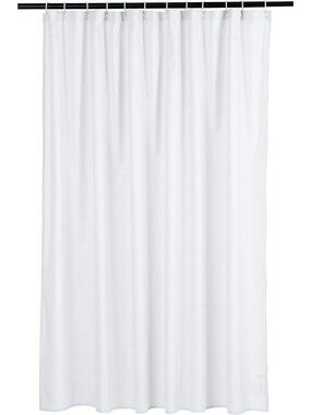 Soft Microfiber Waffle Texture Shower Curtain Set, Easy Care, 72x72", White
